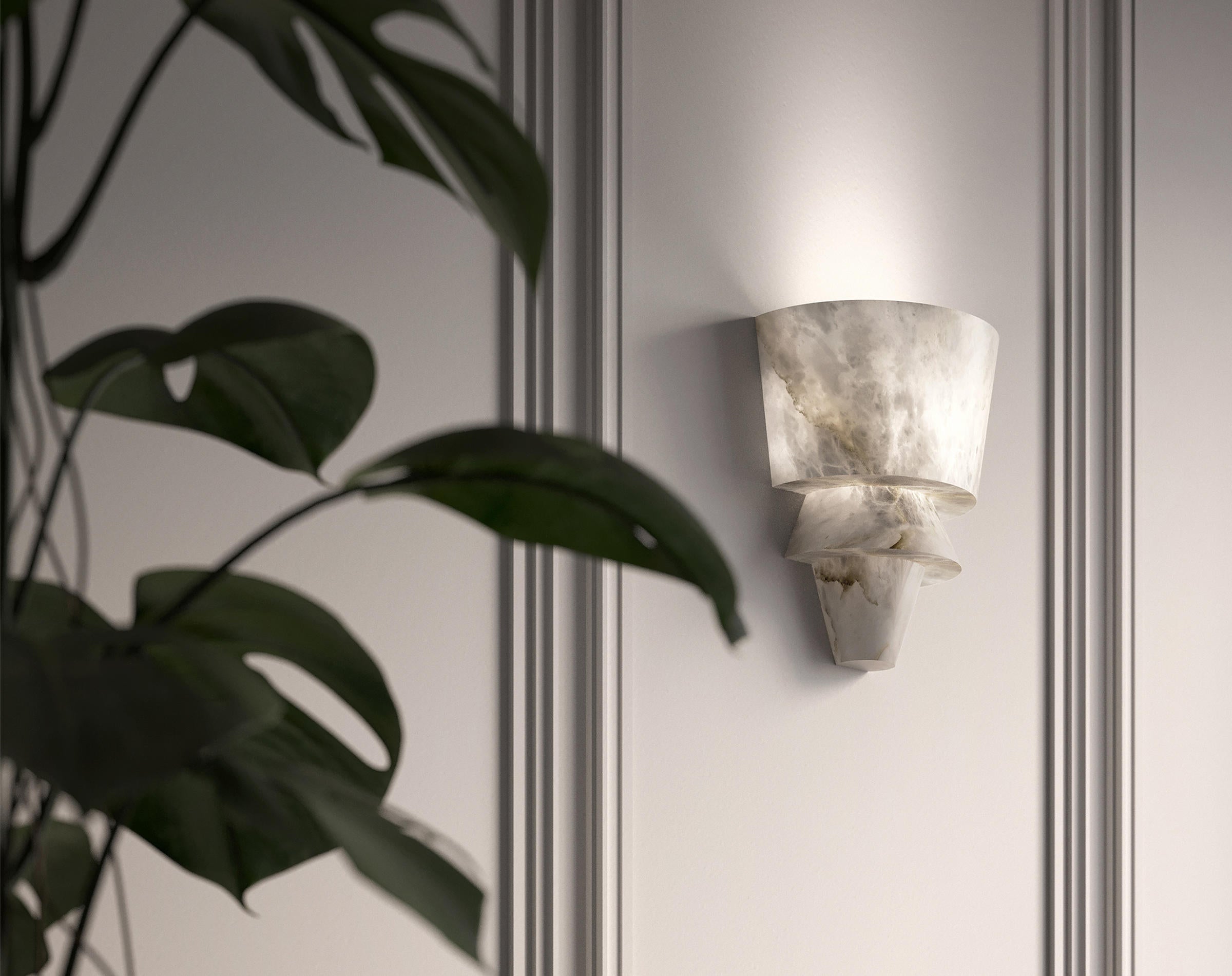 Suri FLO A Alabaster Wall Sconce