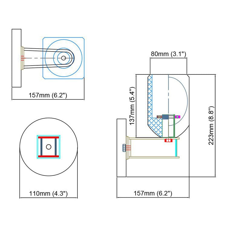 Kansas Brass Crystal Wall Sconce for Bedroom - Wing Lightings