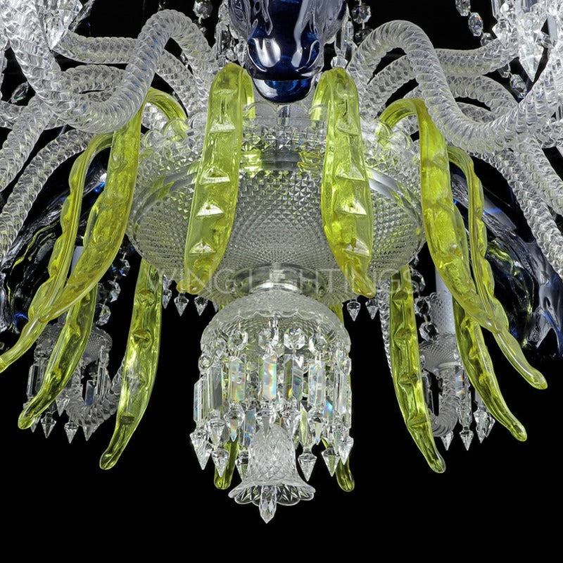 15 Light Luxury Deer Head Antlers Crystal Candle Chandelier for Living Room