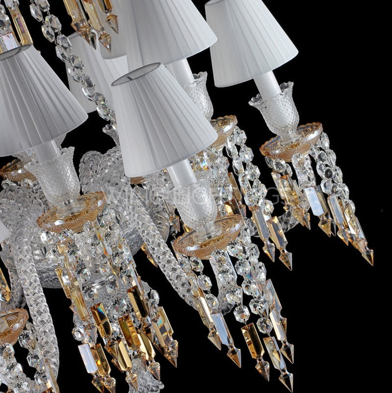 Luxury Classic Amber Crystal Chandelier for Living Room