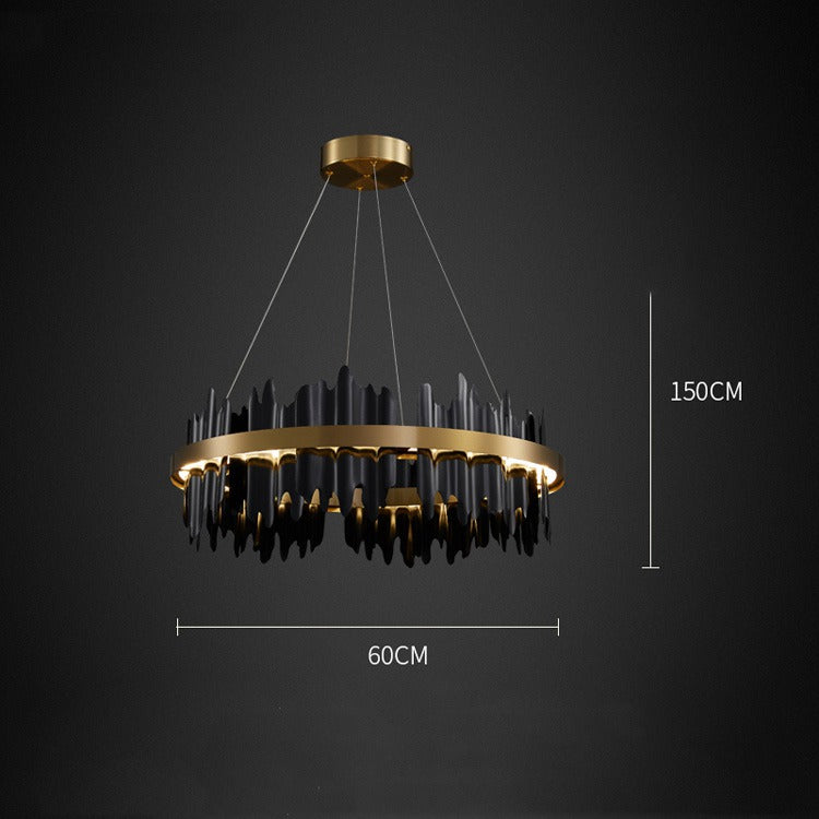 Flowing Hill and Valleys LED Round Chandelier - Wing Lightings