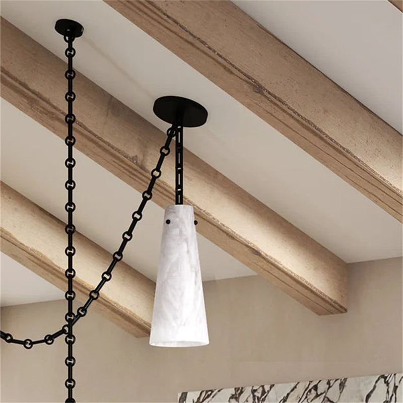 Romola Contemporary Lucca Alabaster Pendant Light For Kitchen Island, Living Room