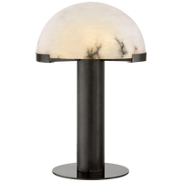 Modern Alabaster Melange Elongated Table Lamp