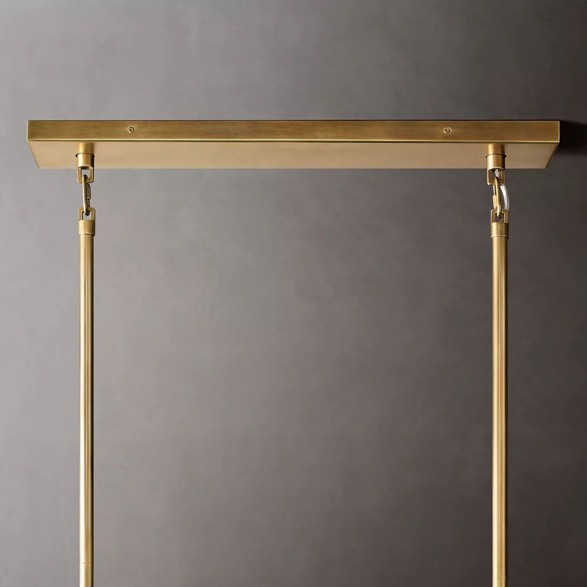 Murano Smoke Glass Tiered Rectangular Chandelier