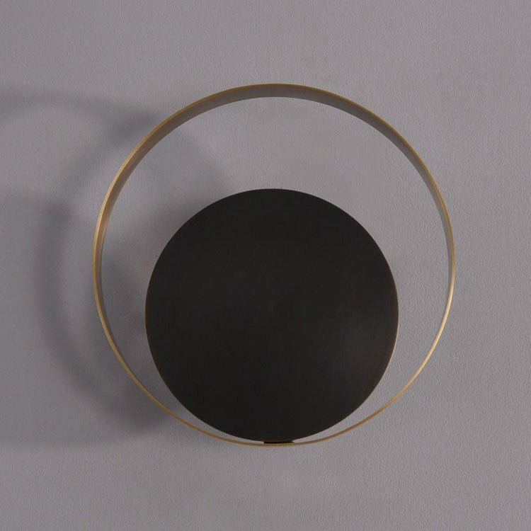 Planet Brass Round Sconce Lighting - Wing Lightings