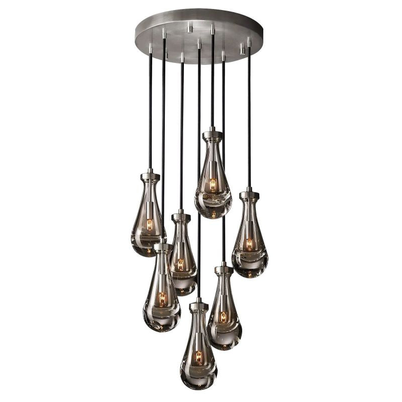 Customize Raindrops Round Chandelier 18" 8-Light
