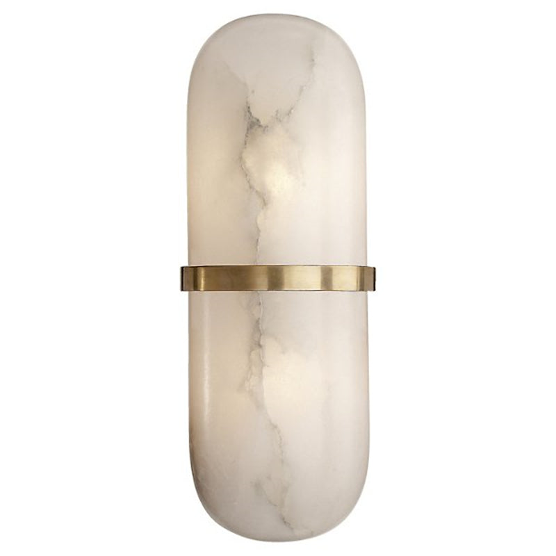 Elspeth Melange Alabaster Pill Form Wall Sconce