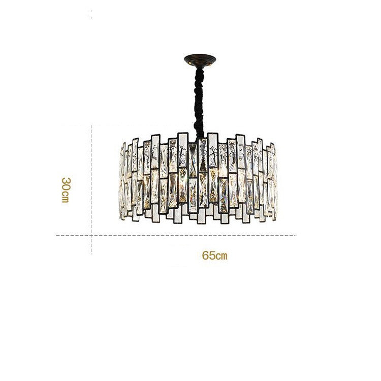 Carlson Round Crystal Chandelier for Living Room - Wing Lightings