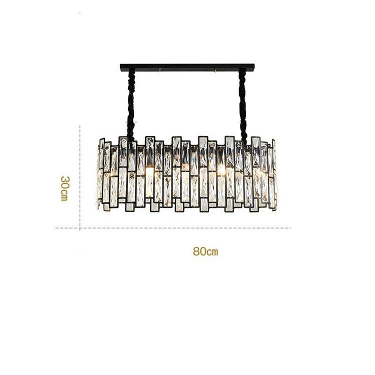 Carlson Linear Crystal Chandelier for Dining Room - Wing Lightings