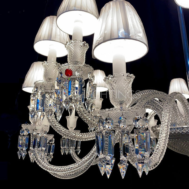18 Light Luxury Oval Crystal Candle Chandelier for Dining Room
