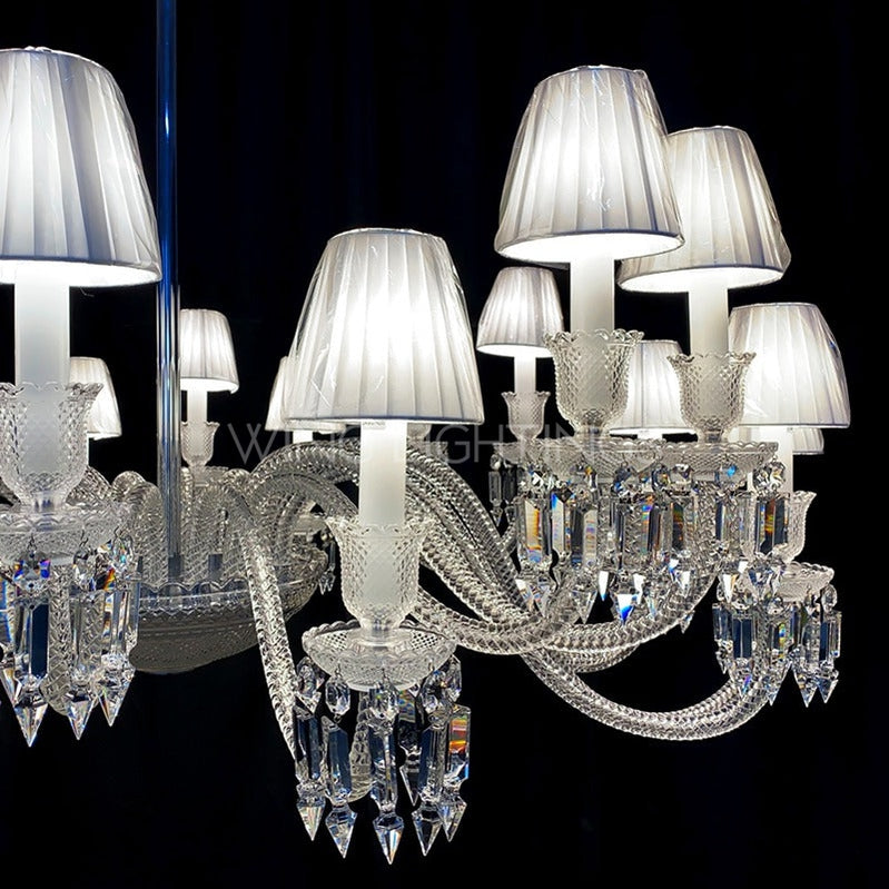 18 Light Luxury Oval Crystal Candle Chandelier for Dining Room