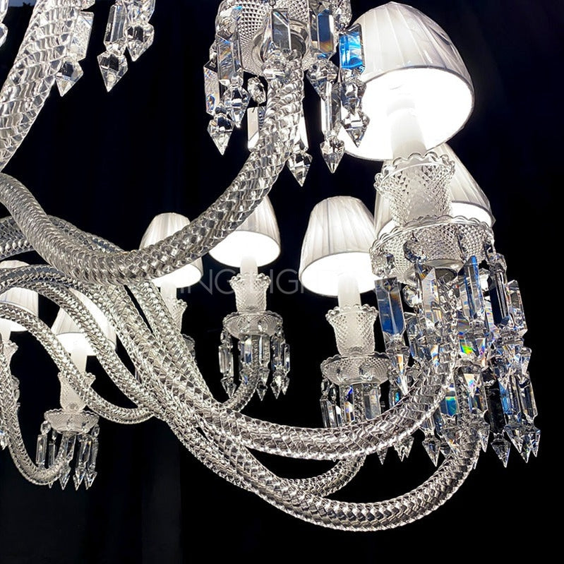 18 Light Luxury Oval Crystal Candle Chandelier for Dining Room