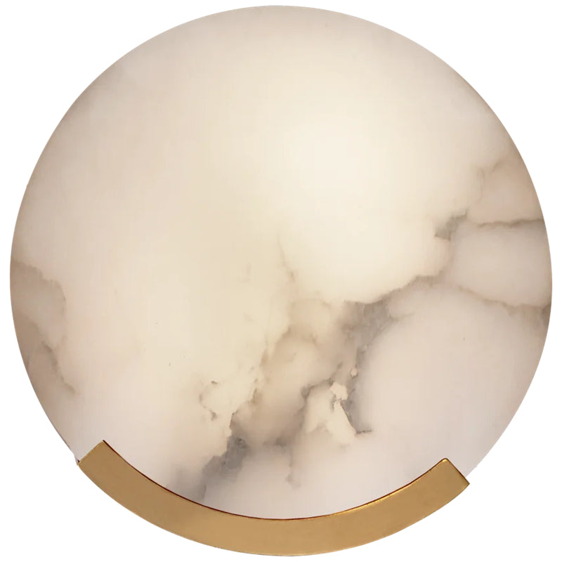 Twyla Melange Alabaster Round Wall Sconce