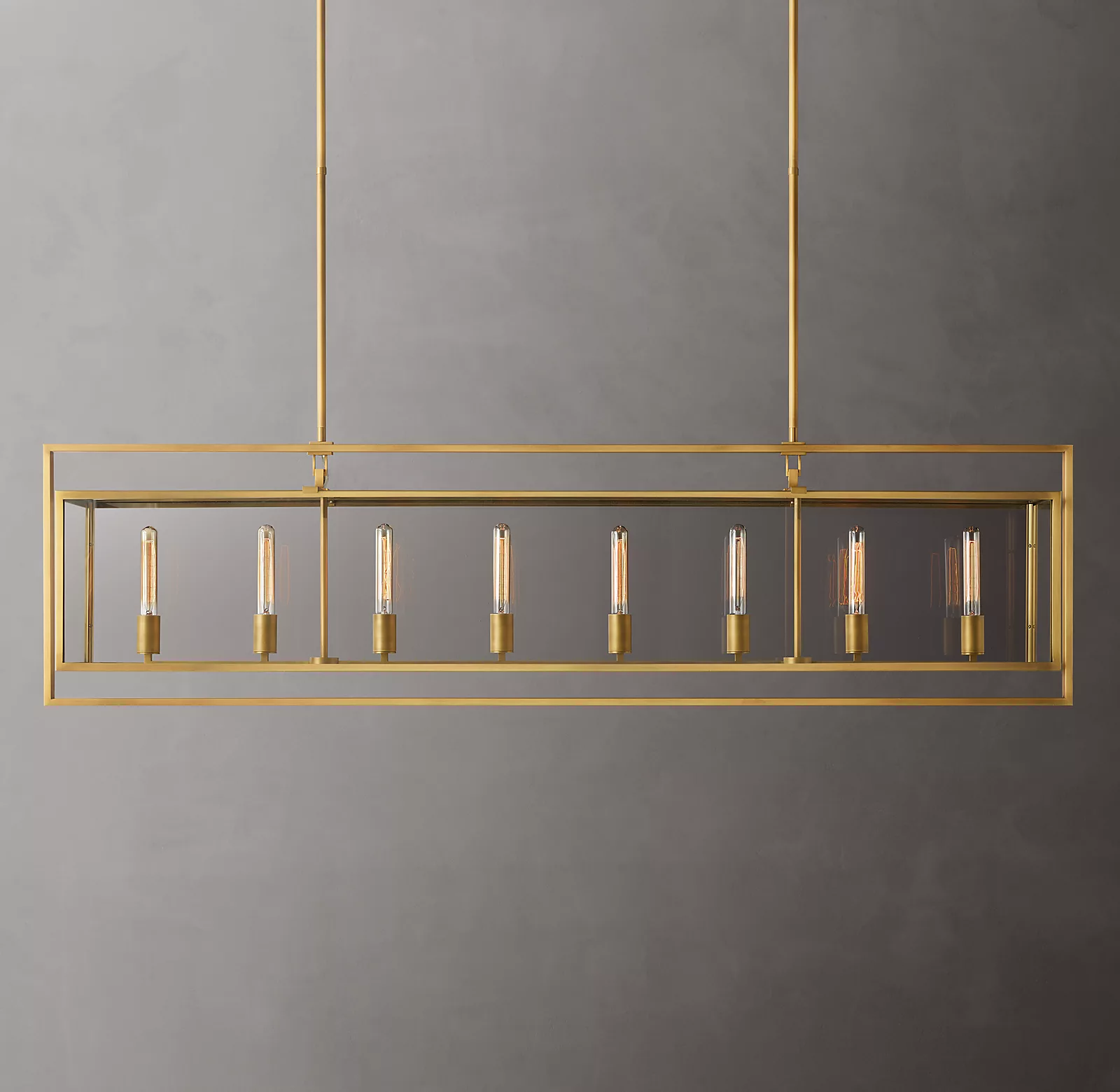 Beck Modern Rectangular Chandelier 72"