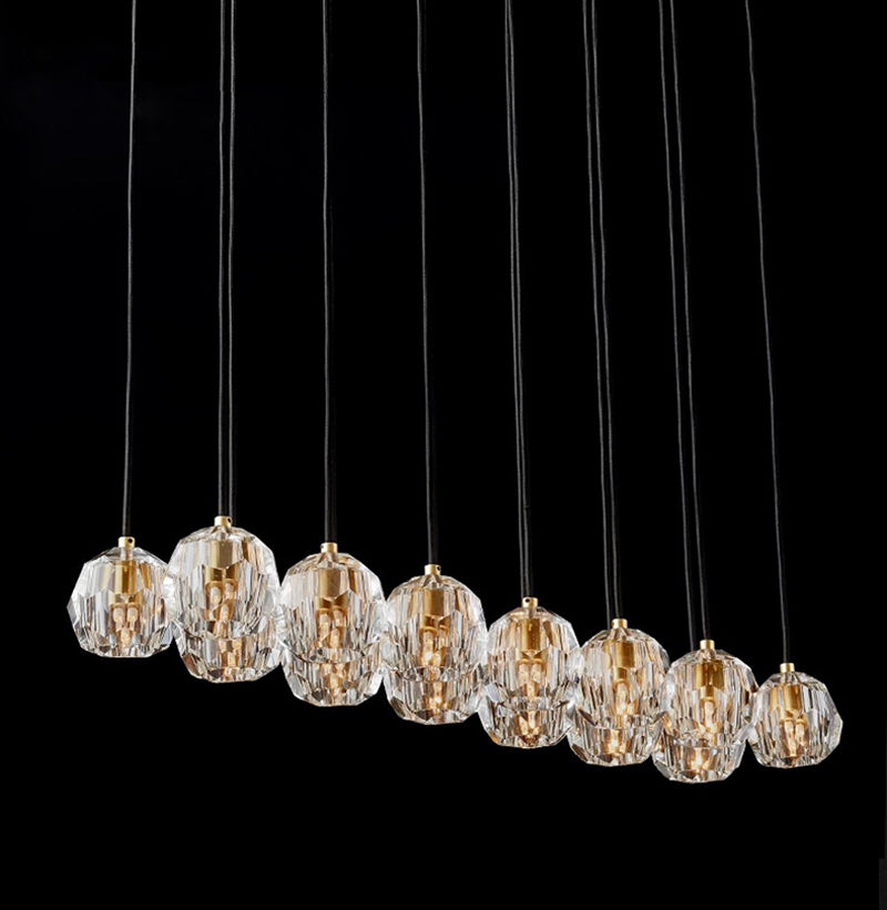 Cleare Modern Crystal Ball Pendant Chandelier