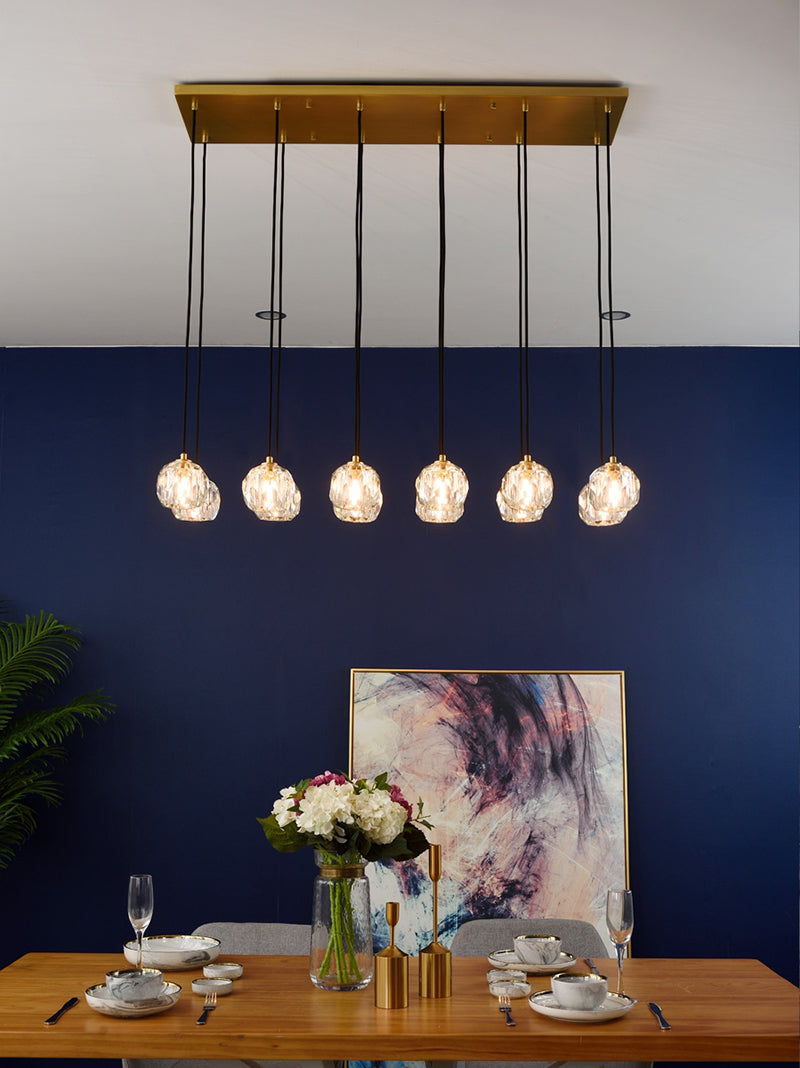 Cleare Modern Crystal Ball Pendant Chandelier