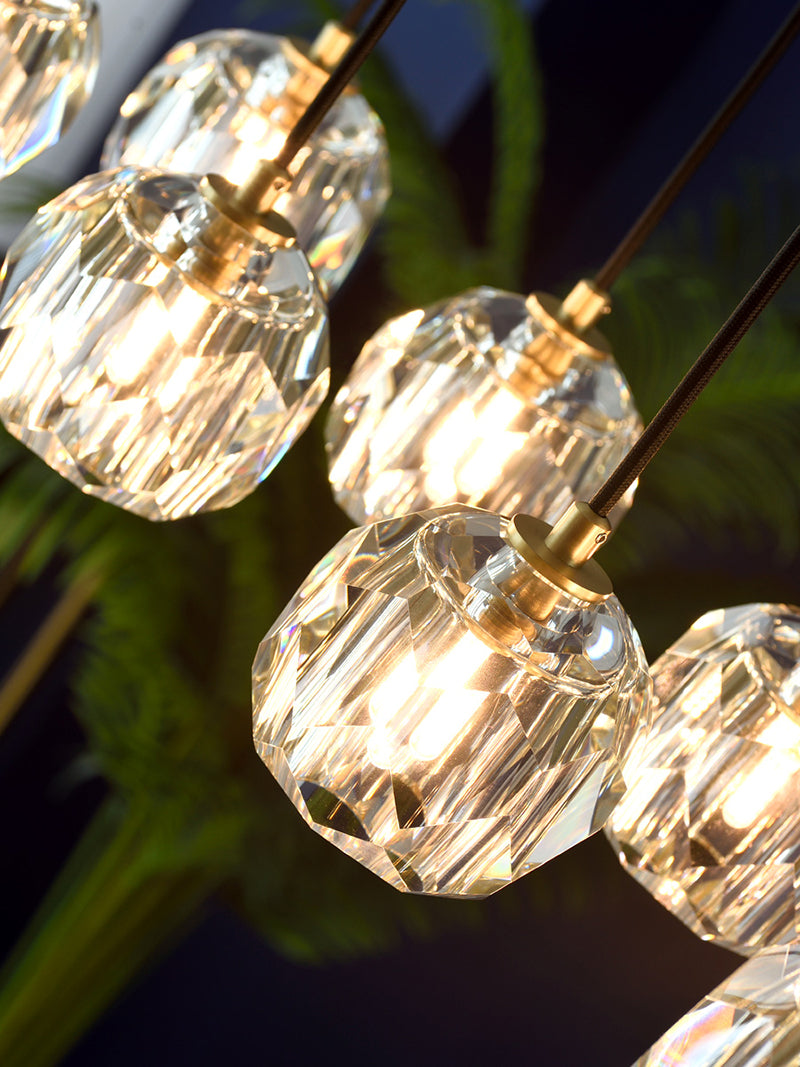 Cleare Modern Crystal Ball Pendant Chandelier