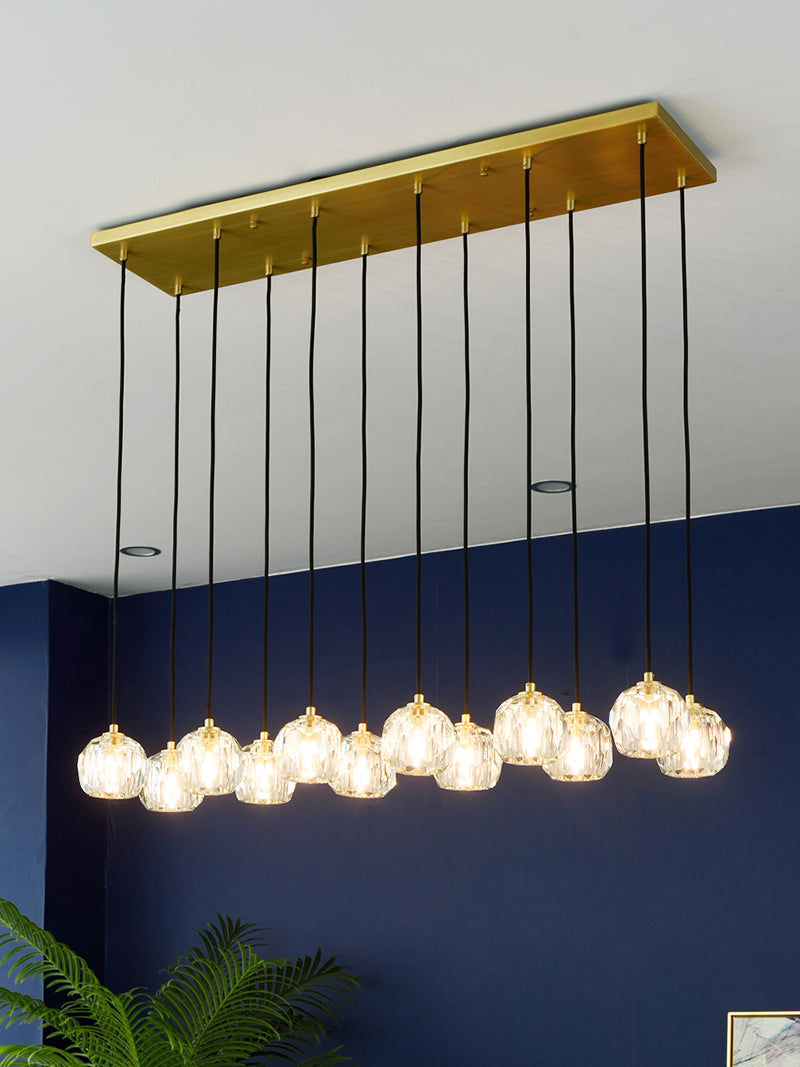 Cleare Modern Crystal Ball Pendant Chandelier