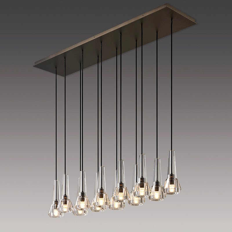 Aaron Modern Cone Crystal Pendant Chandelier