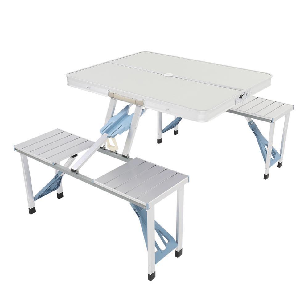 One Piece Folding Table and Chair Aluminum Alloy-DFShop