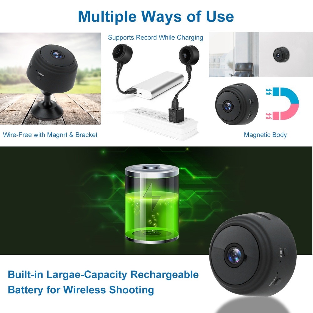 A9 mini Wifi camera original HD 1080p IP Home Security camera smart night IR magnetic wireless small micro wifi camera 20 H7ee52cfc20e740bcb5af4299a82512223