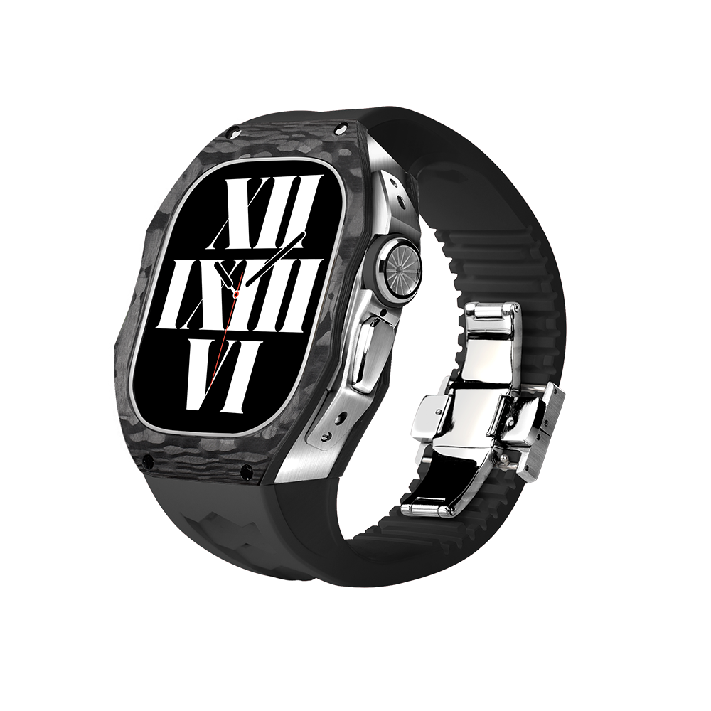 RM V70 Carbon Fiber Titanium Modified Luxury Retrofit Kit For Apple Watch Ultra 49mm