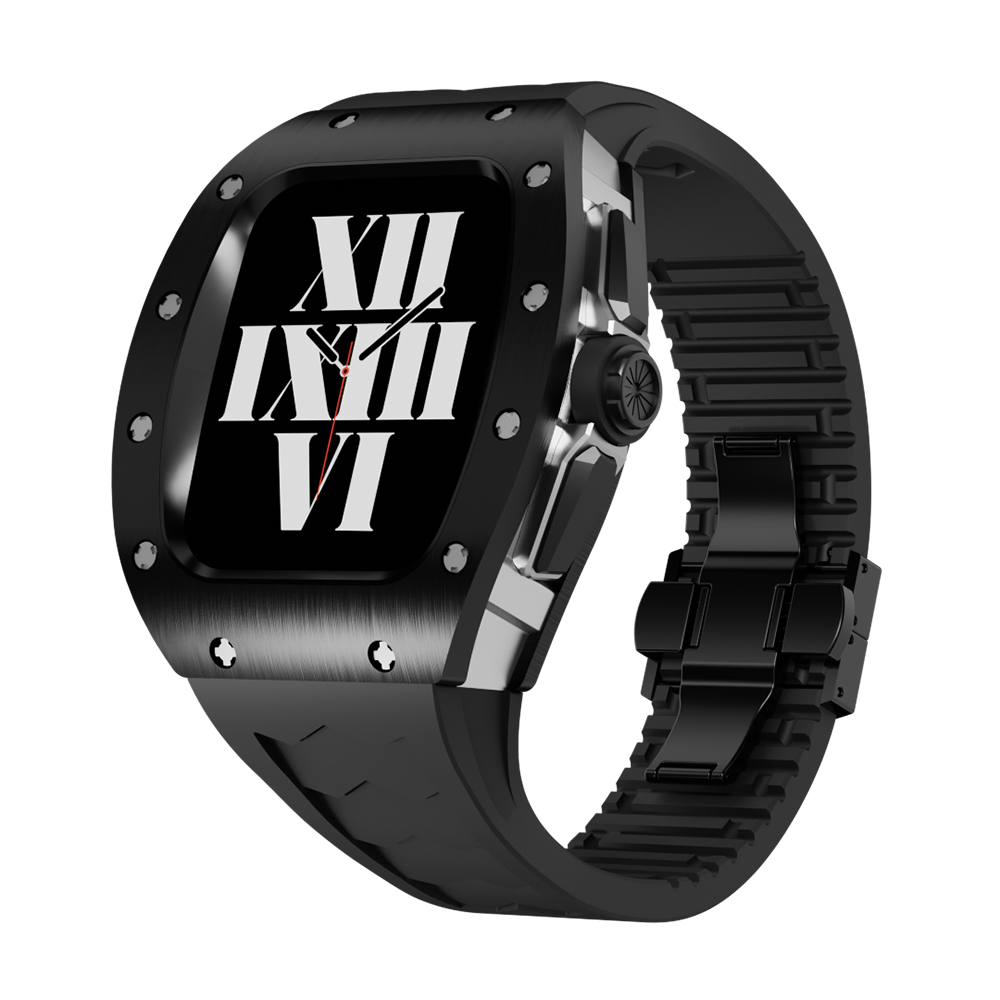 RM V90 Titanium Alloy Luxury Retrofit Kit For Apple Watch 44mm-Black