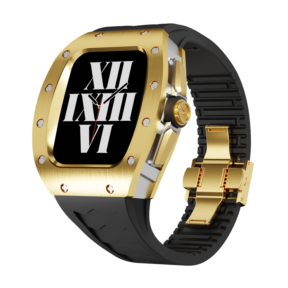 RM V90 Titanium Alloy Luxury Retrofit Kit For Apple Watch 45mm-Gold
