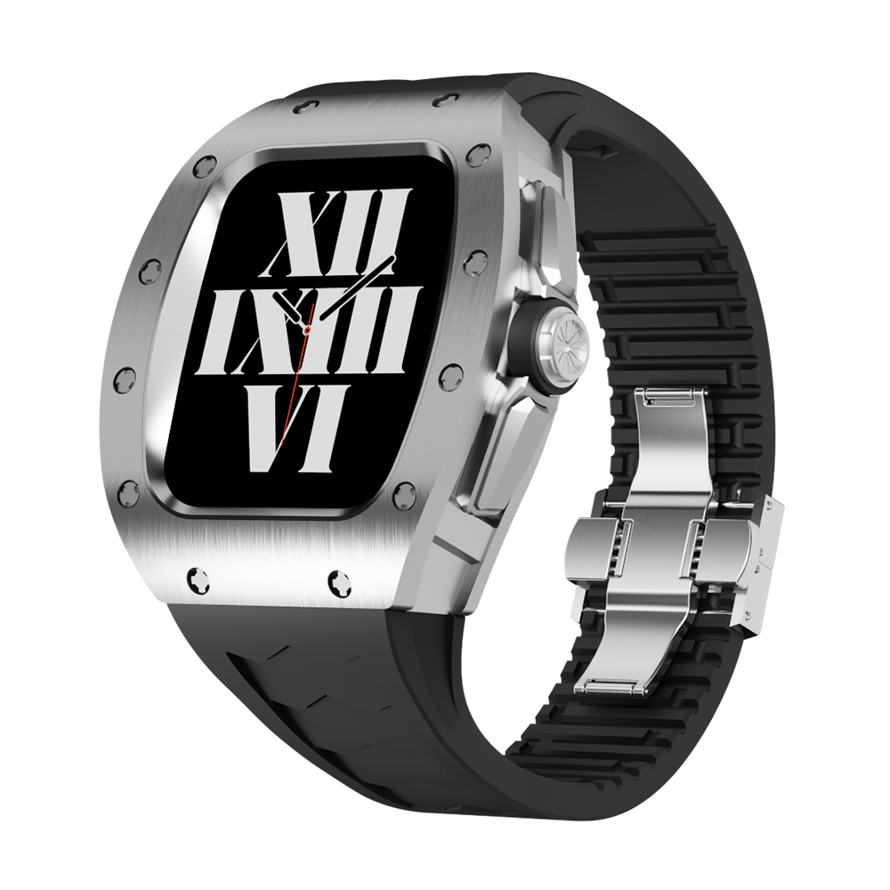 RM V90 Titanium Alloy Luxury Retrofit Kit For Apple Watch 44mm - Silver