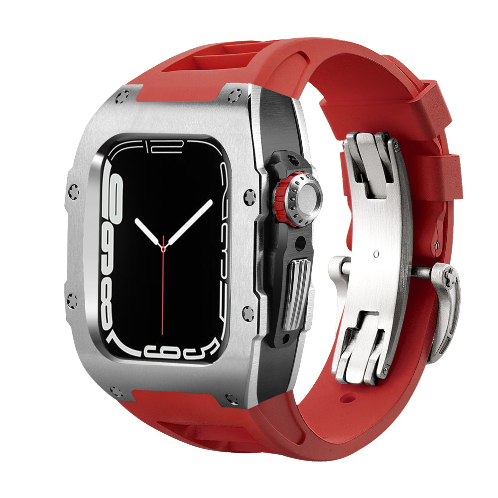 人気通販AppleWatch case SilverBlack 時計 41 44 45 腕時計(デジタル)