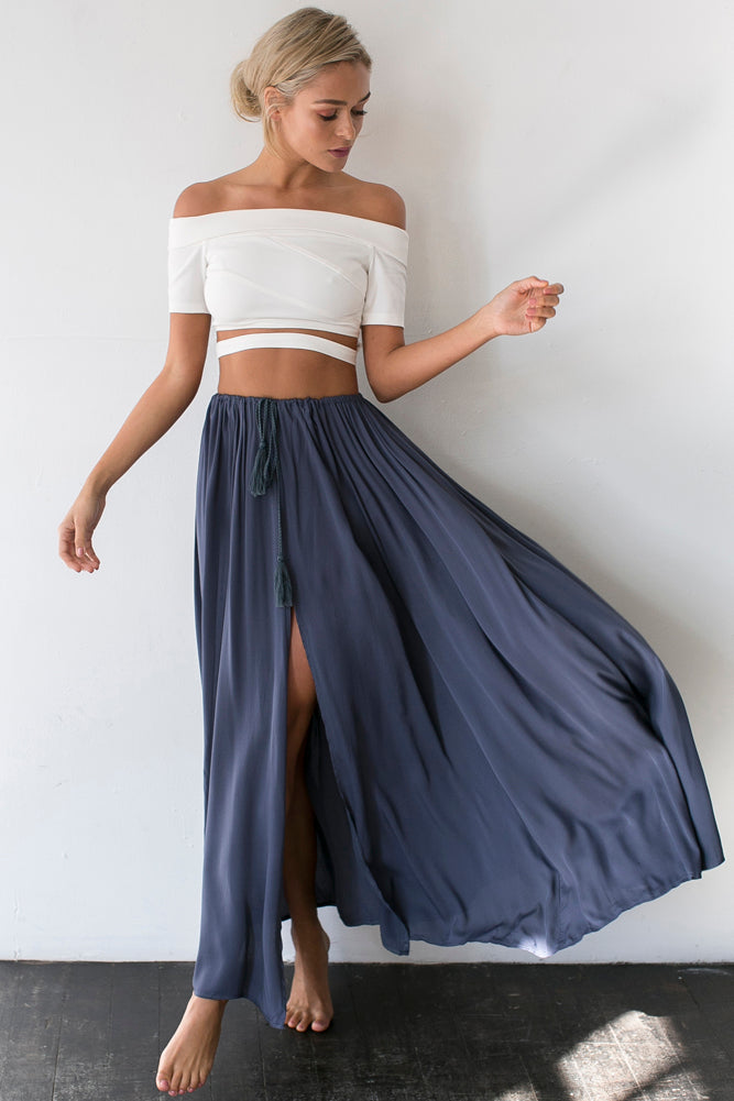 Against The Tides Maxi Skirt Storm