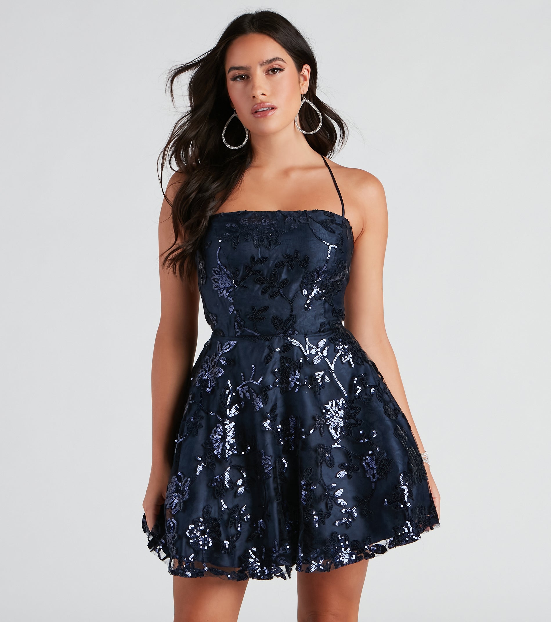 Joanna Sequin Lace Party Dress