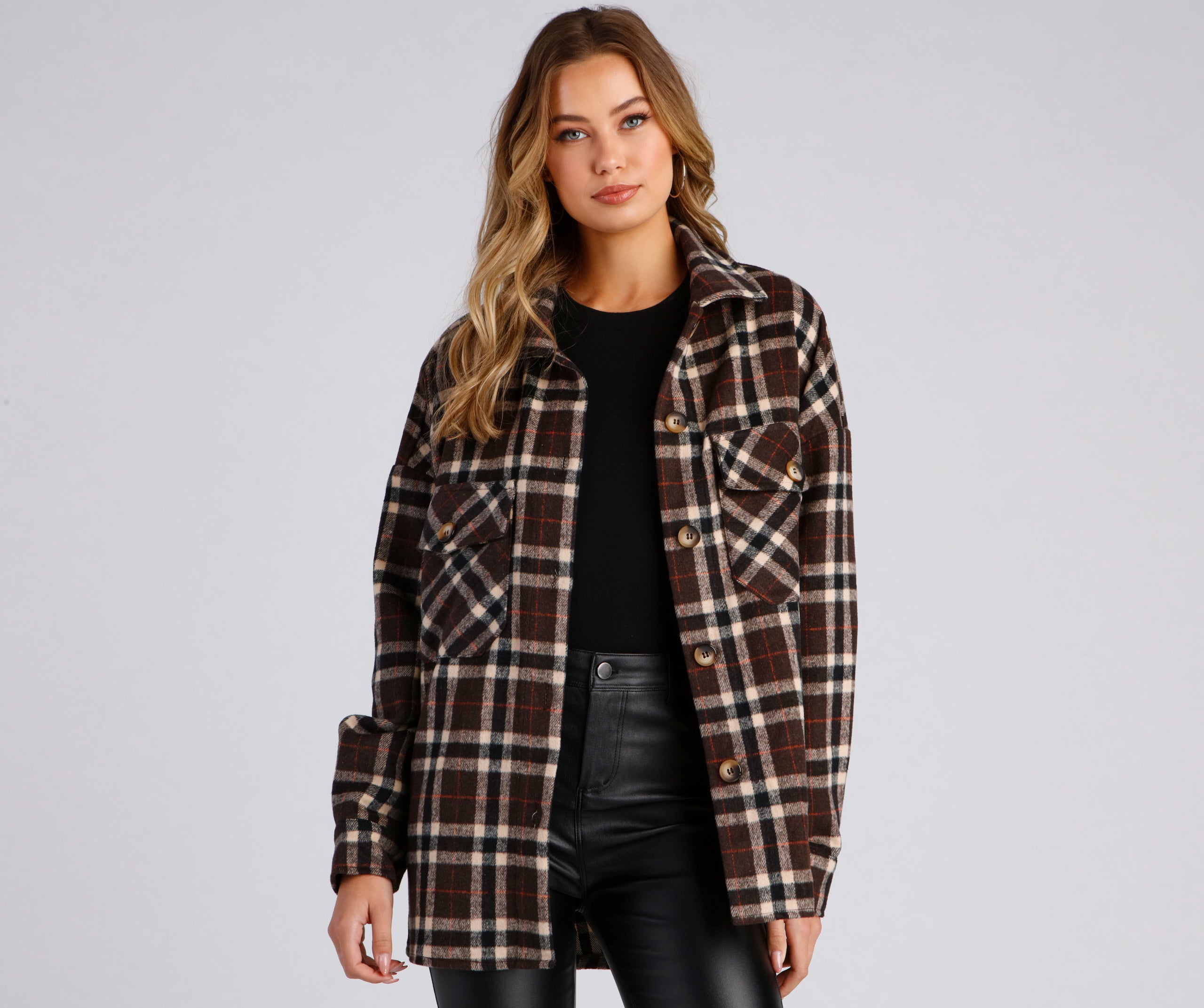 Casual Moment Plaid Shacket