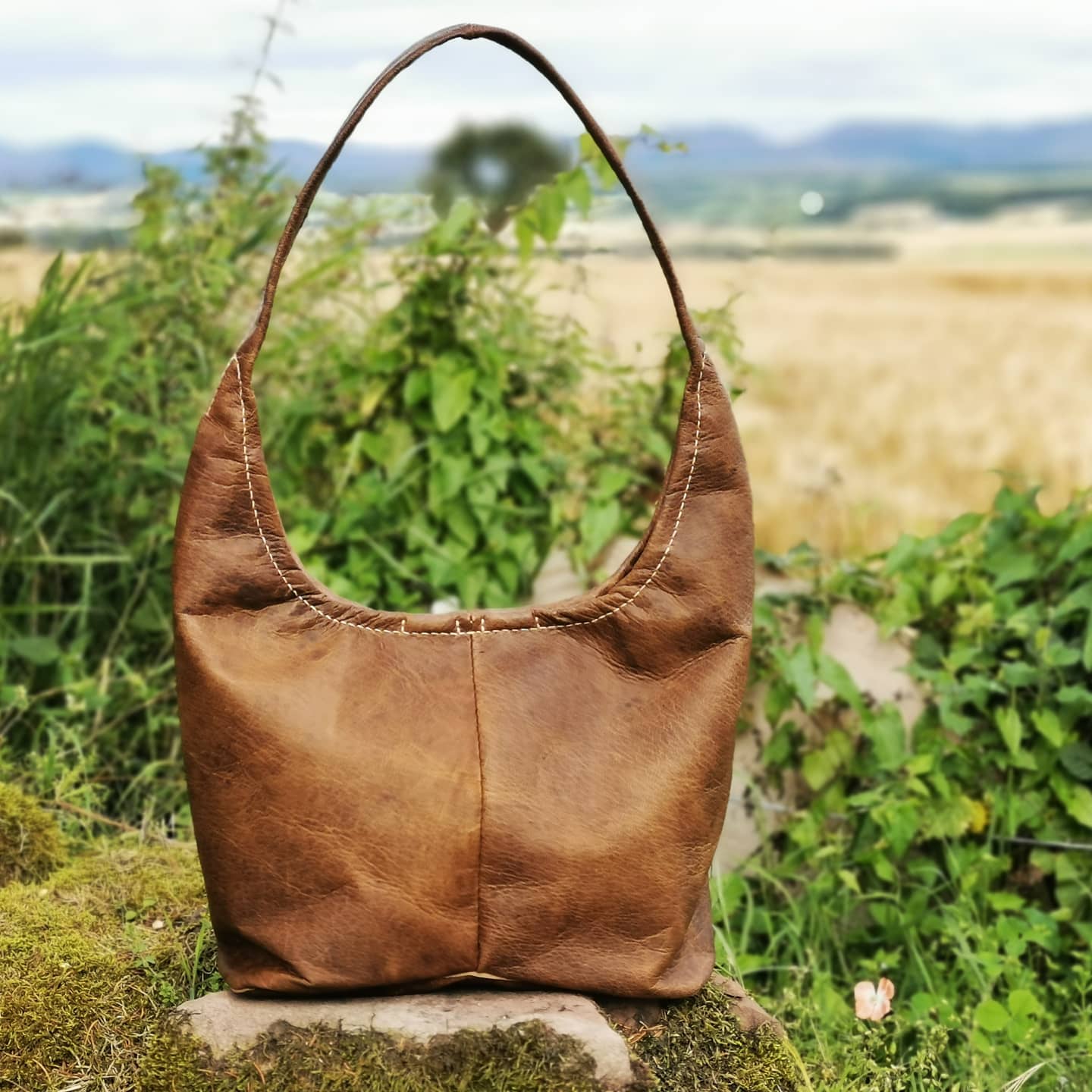 Handmade Leather Portable Underarm Bag