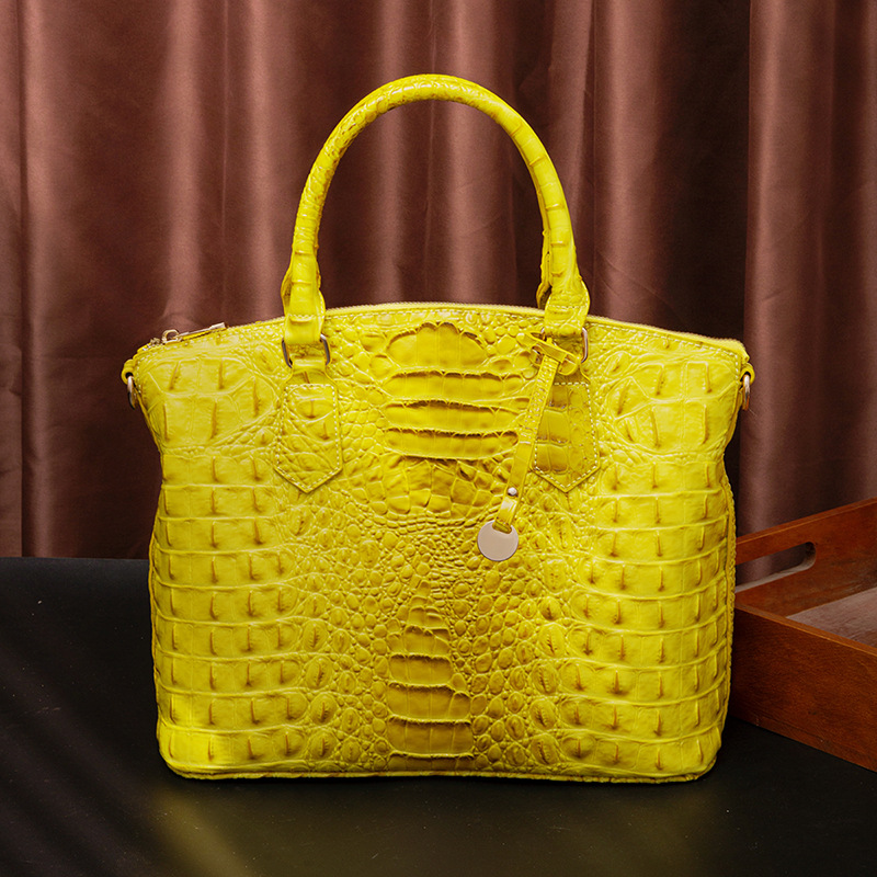 Portable Retro Multicolor Crocodile Brahman Ladies Bag