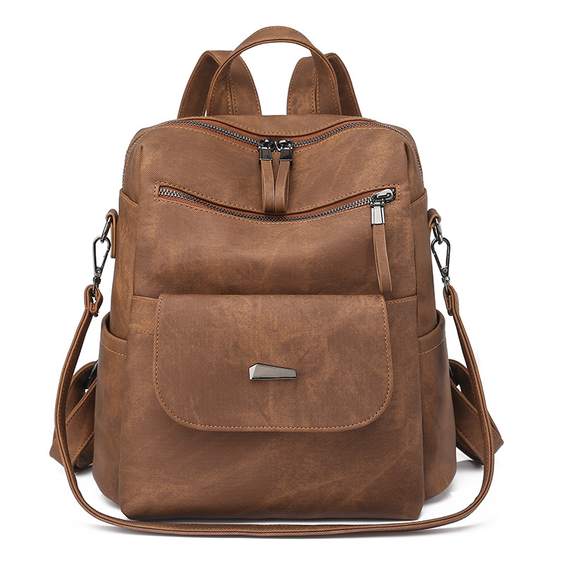 Retro Backpack Purses Shoulder Bag PU Leather Travel bag