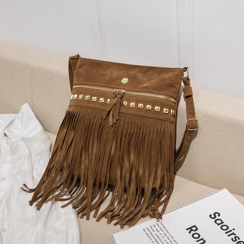 Retro Tassel Bag Fashion Small Messenger Bag Casual Shopping Personalized Women's Bag Shoulder Bag