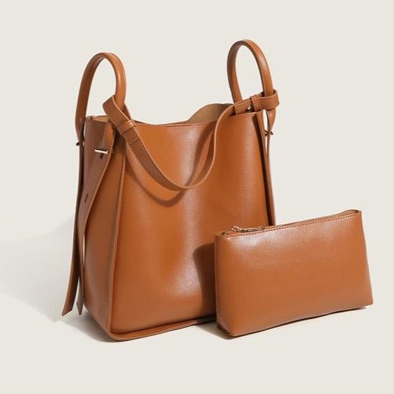 Retro Large-capacity Bag Women's Fashion Bucket Bag Texture Small Group Underarm Bag Joker Messenger Bag