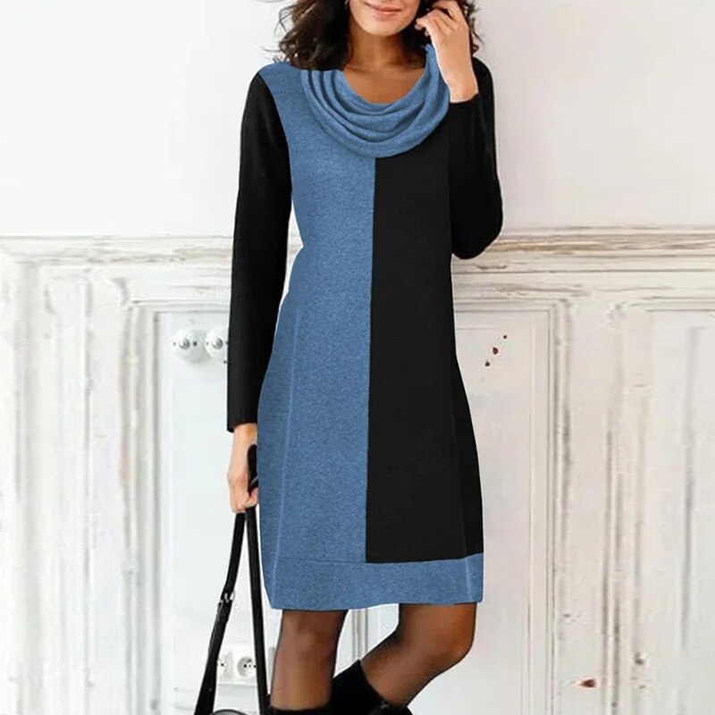 Spring Office Elegant Casual Loose Straight Dresses