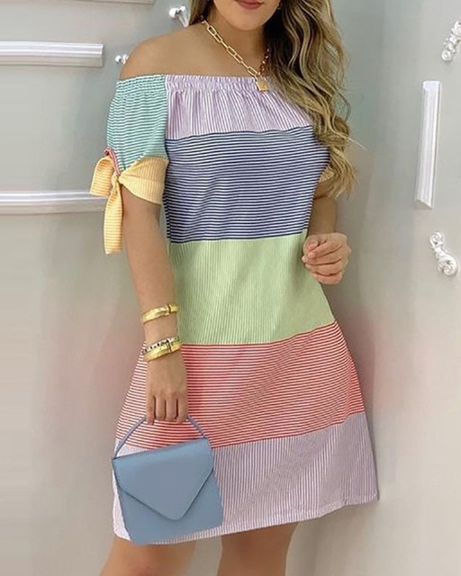 Summer Off shoulder A Line Mini Dress