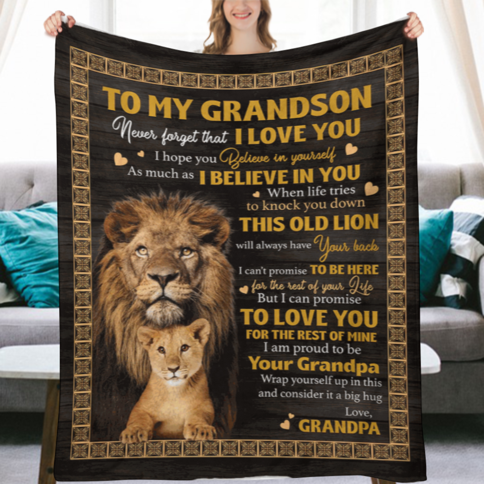 Grandpa & Grandson - To My Grandson Never Forget That I Love You