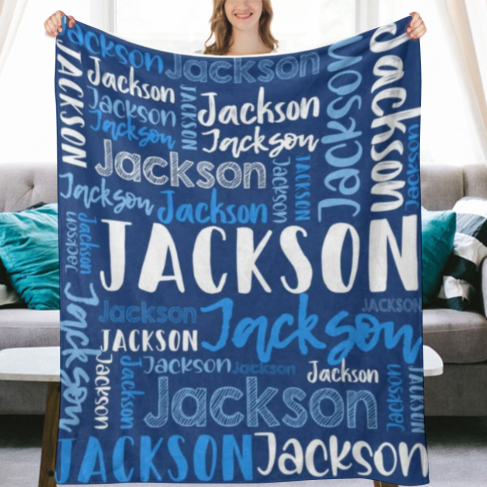 Personalized Blankets with Name Customized Baby Blankets for Girls Boys Adults Monogrammed Blankets and Throws Christmas Birthday Mothers Fathers Valentines Day Gift