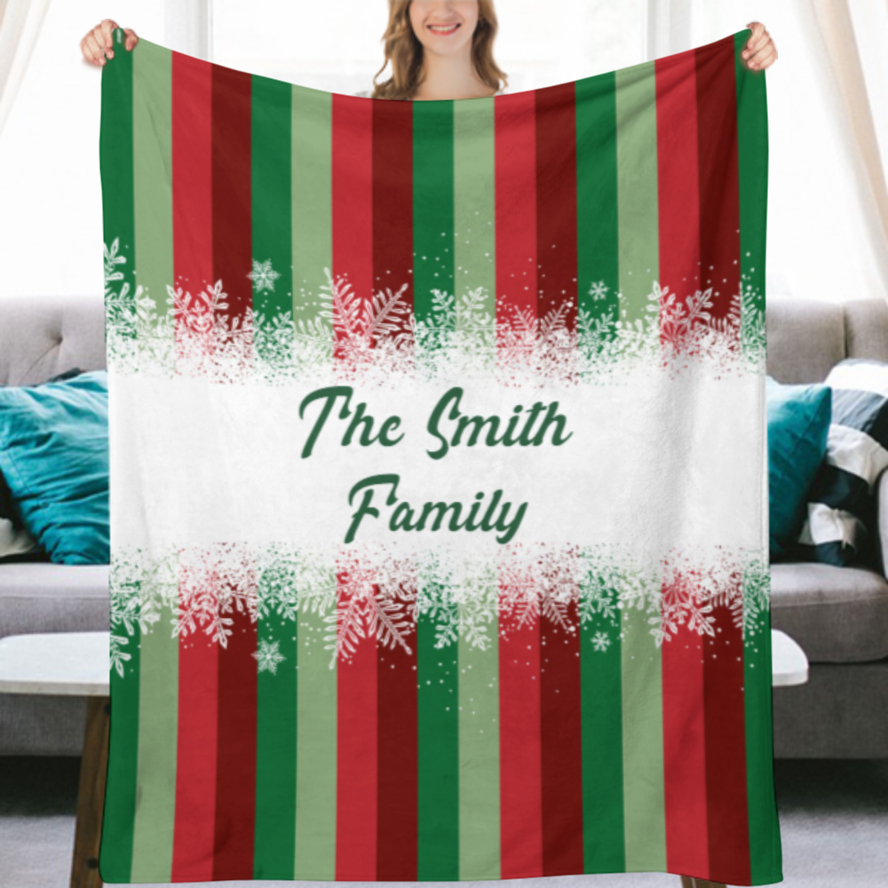 Custom Christmas Blanket, Custom 2022 Christmas Blanket, Custom Family Blanket, Holiday Blanket, Merry Christmas Blanket, Winter Blanket