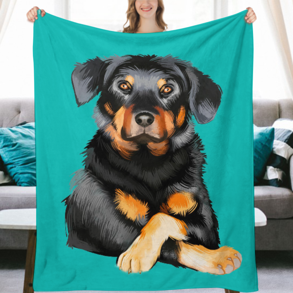 Custom Pet Blanket Using Pet Photo