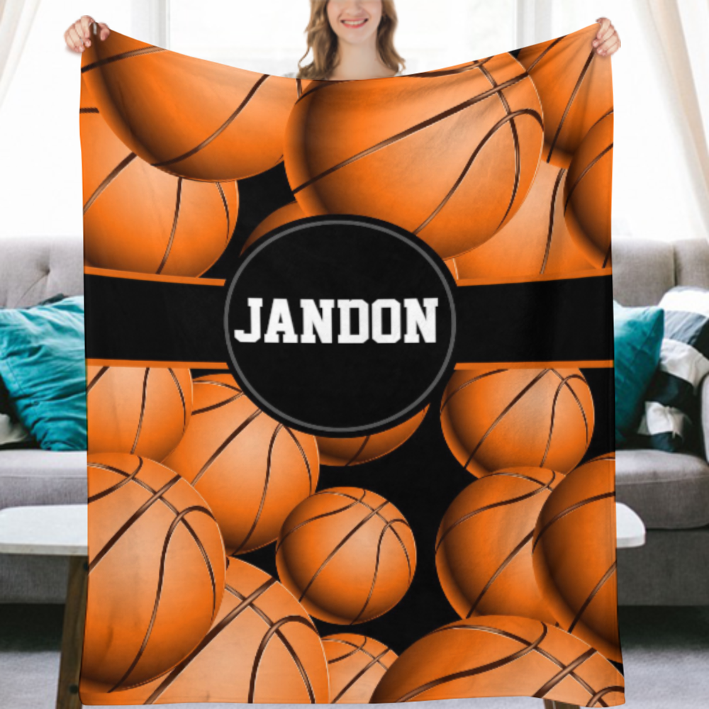 Baketball Personalized Blanket, Baketball Gifts, Custom Blanket, Basketball Mom, Fleece Blanket, Adult Minky Blanket, Sports Blanket