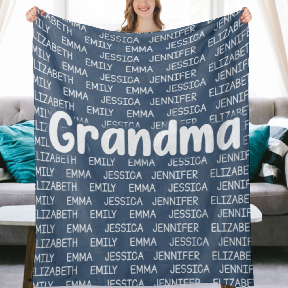 Personalized Name Blanket, Family Name Blankets, Grandma Blankets, Custom Name blankets, Custom Kids Blankets, Personalized Grandma Blankets