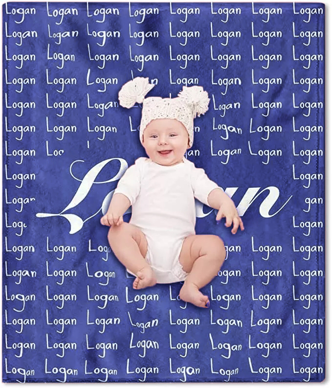 Personalized Baby Blankets with Name Custom Baby Blankets for Girls and Boys Soft Throws Name Blanket for Kids Personalized Baby Gifts for Boys/Girls