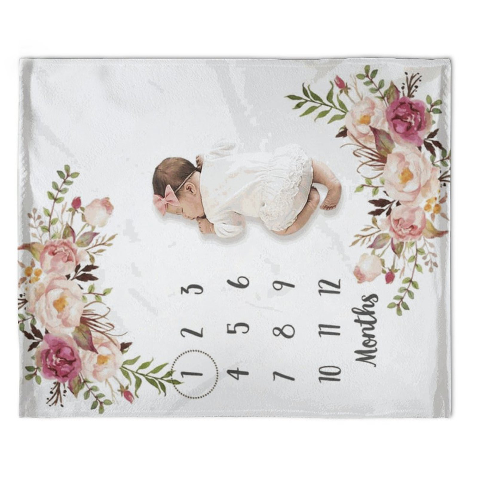 Milestone Blanket/Baby Milestone Blanket Girl Boy/Large Baby Blankets for Girls and Boys Newborn Photography Premium Fleece Baby Monthly Blanket Shower Gifts