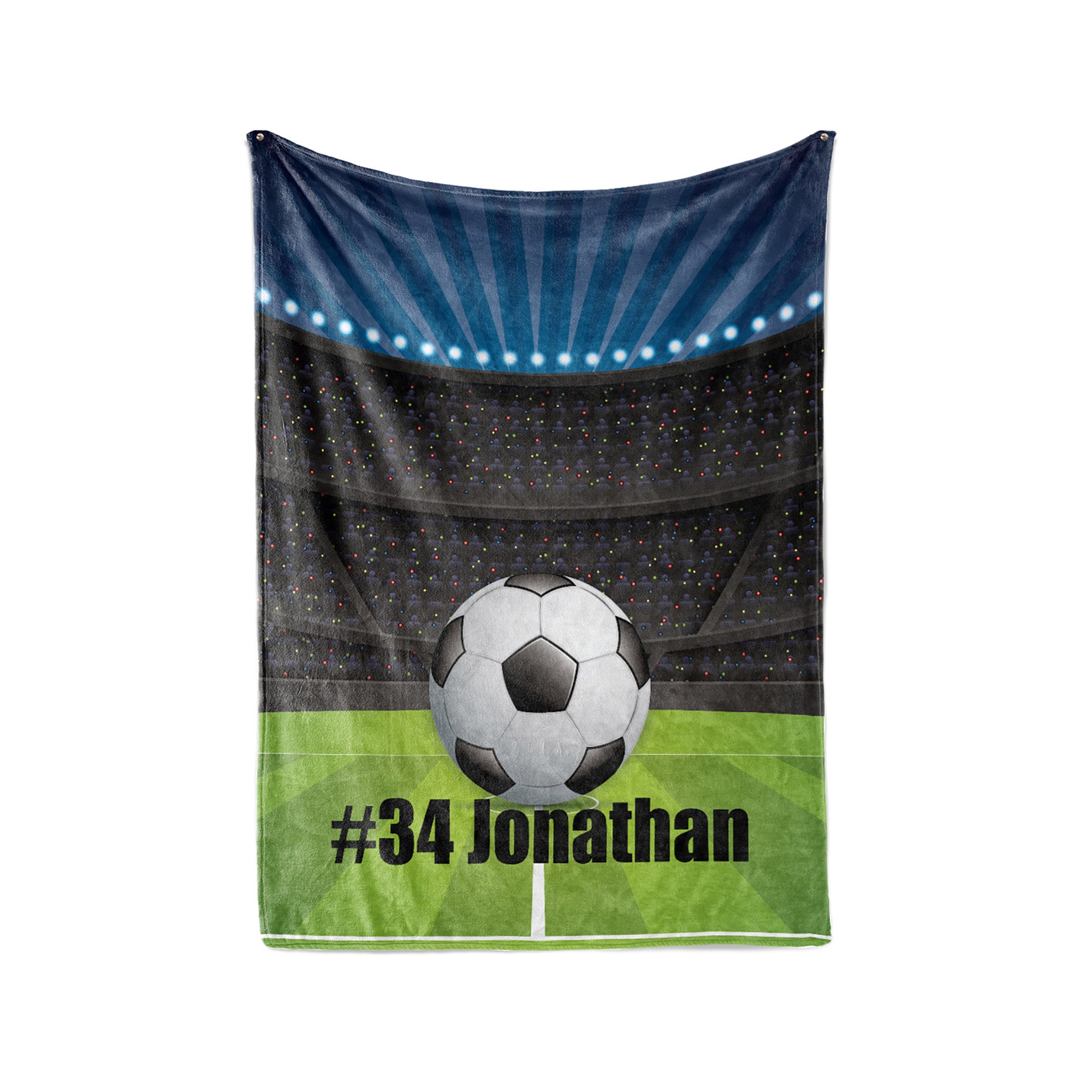 Kids Soccer Team - Personalized Custom Fleece and Sherpa Blankets with Your Child's Name