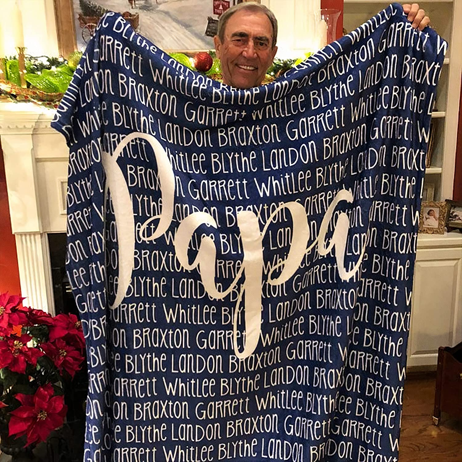 Best Family Gifts Personalized Grandma Blanket, Customized Your Son Name Blanket Birthday, Customized Gift Christmas Son Blanket, Papa, Gift Papa, Daddy, Father's Day, King